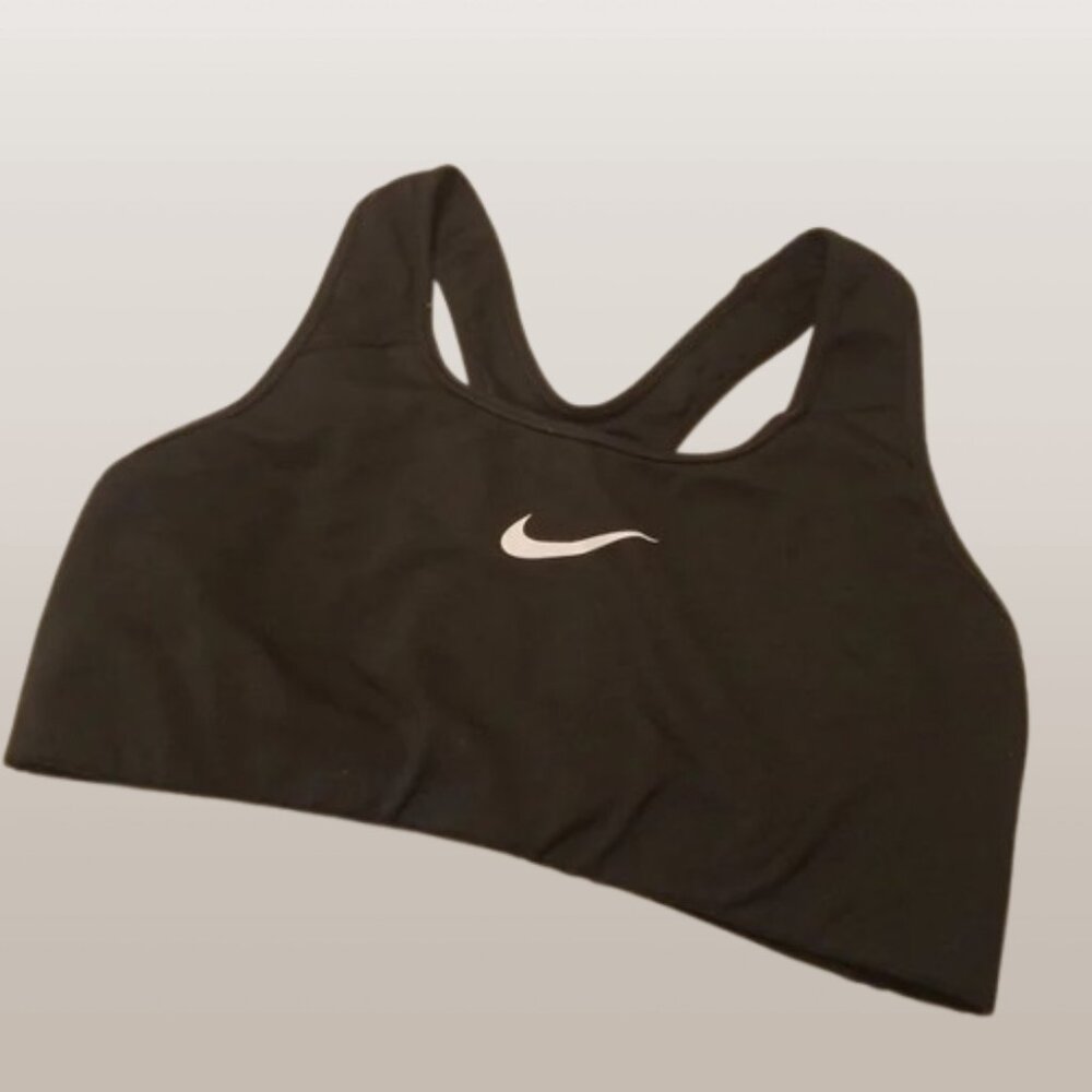 Nike Dri-fit Racerback Bra Women's Medium Unpadded Black Sports Bra